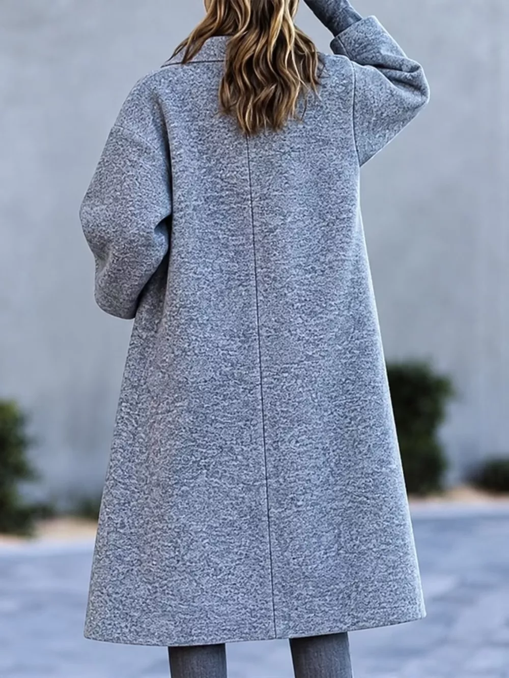 Full Size Lapel Collar One Button Coat Plus Size, image 6