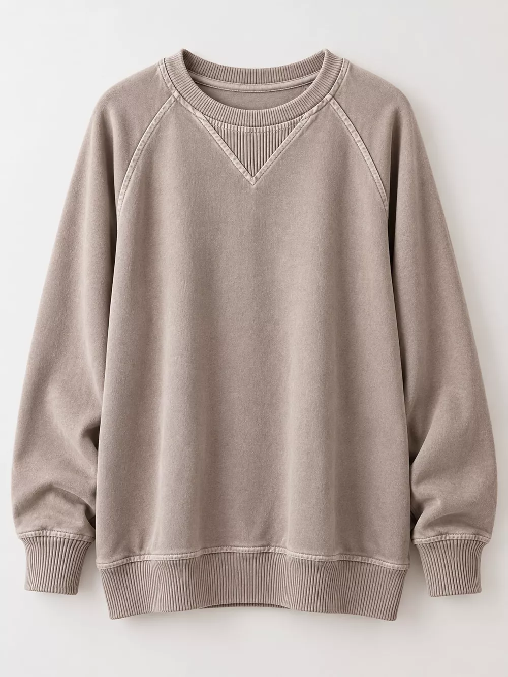 Crew Neck Raglan Sleeve Sweatshirt, image 4
