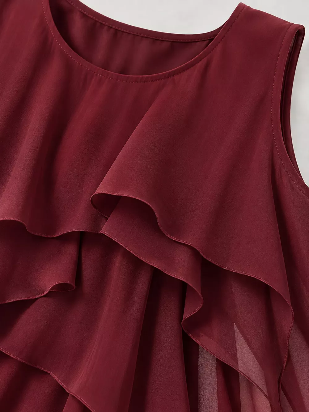Ruffled Round Neck Sleeveless Maxi Dress, image 11