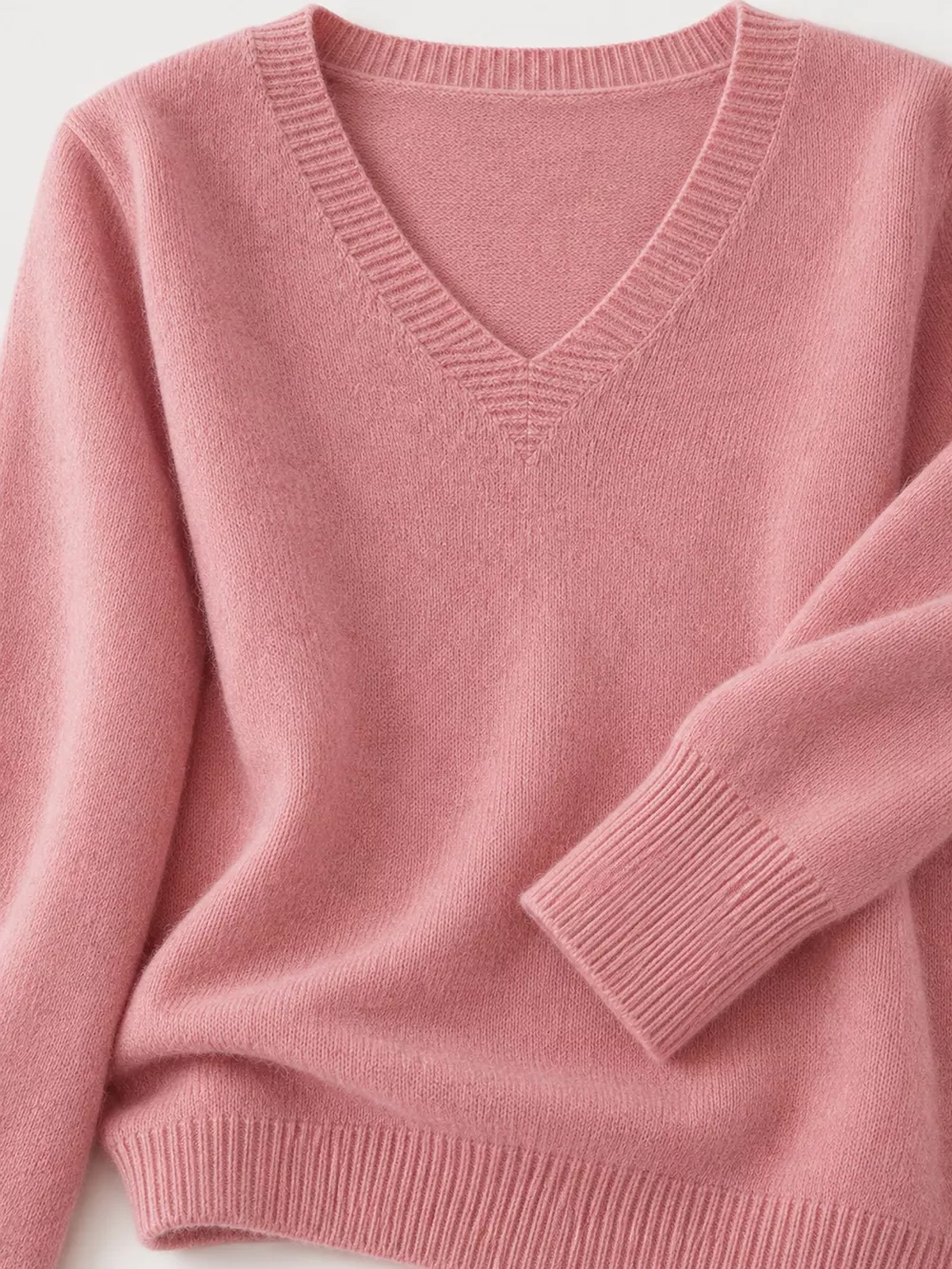 V-Neck Solid Color Sweater, image 8