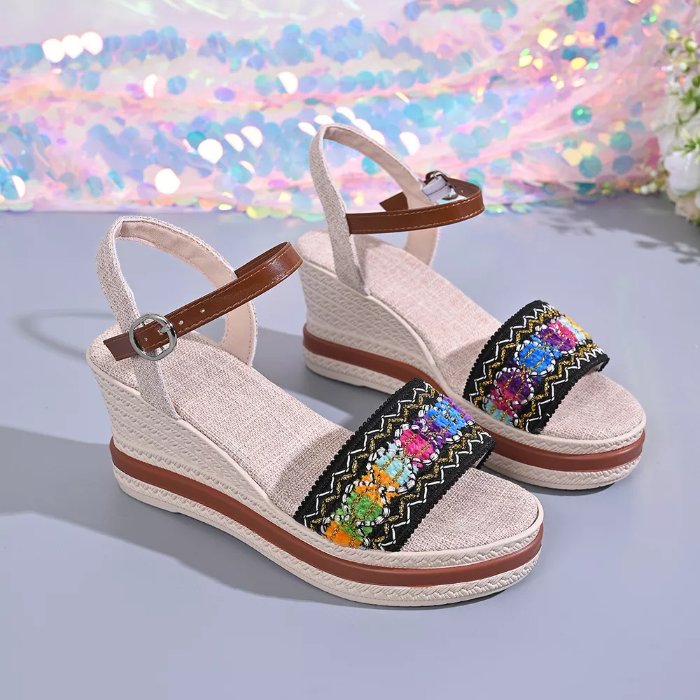 Open Toe Wedge Sandals, image 3