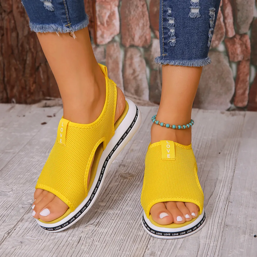 Mesh Open Toe Platform Sandals, image 21