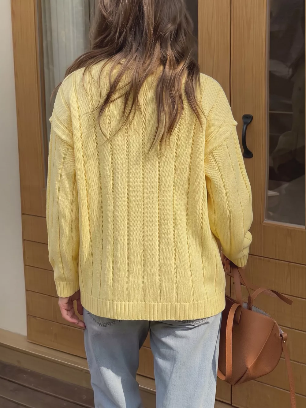 Button Up Dropped Shoulder Cardigan, image 6