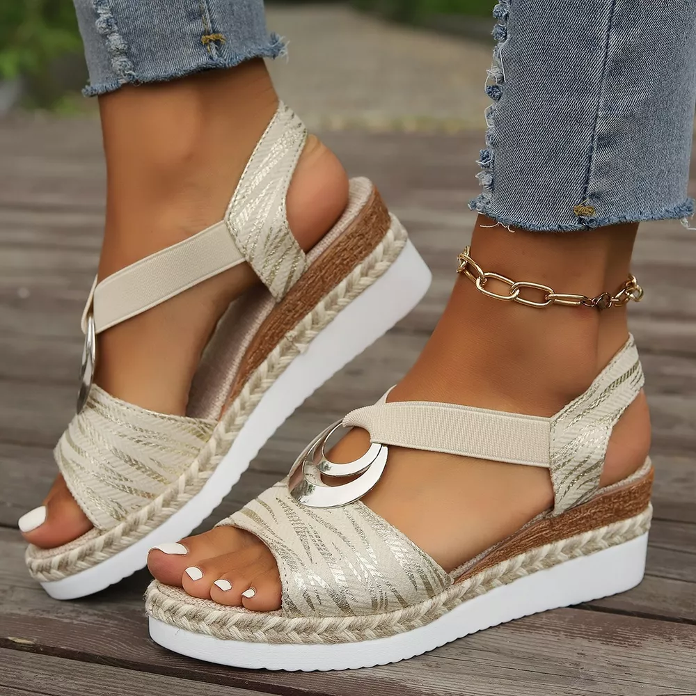 Open Toe Wedge Sandals, image 6