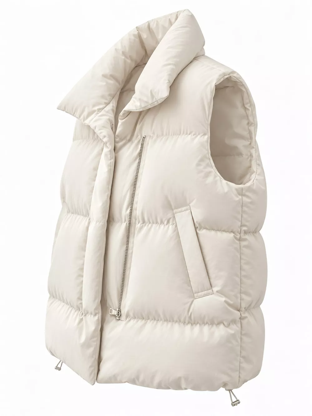 Stand-Up Collar Puffer Vest Coat, image 3