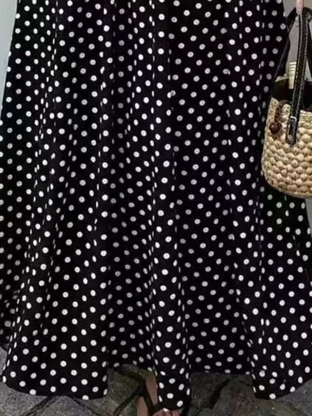 Strapless Polka Dot Ruched Maxi Dress, image 13