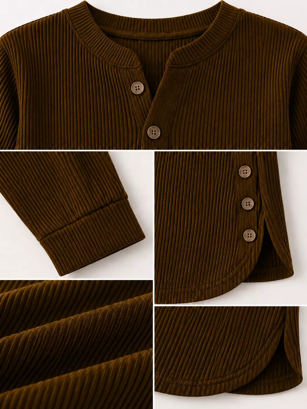Full Size Button Detail Long Sleeve Top Plus Size, image 31