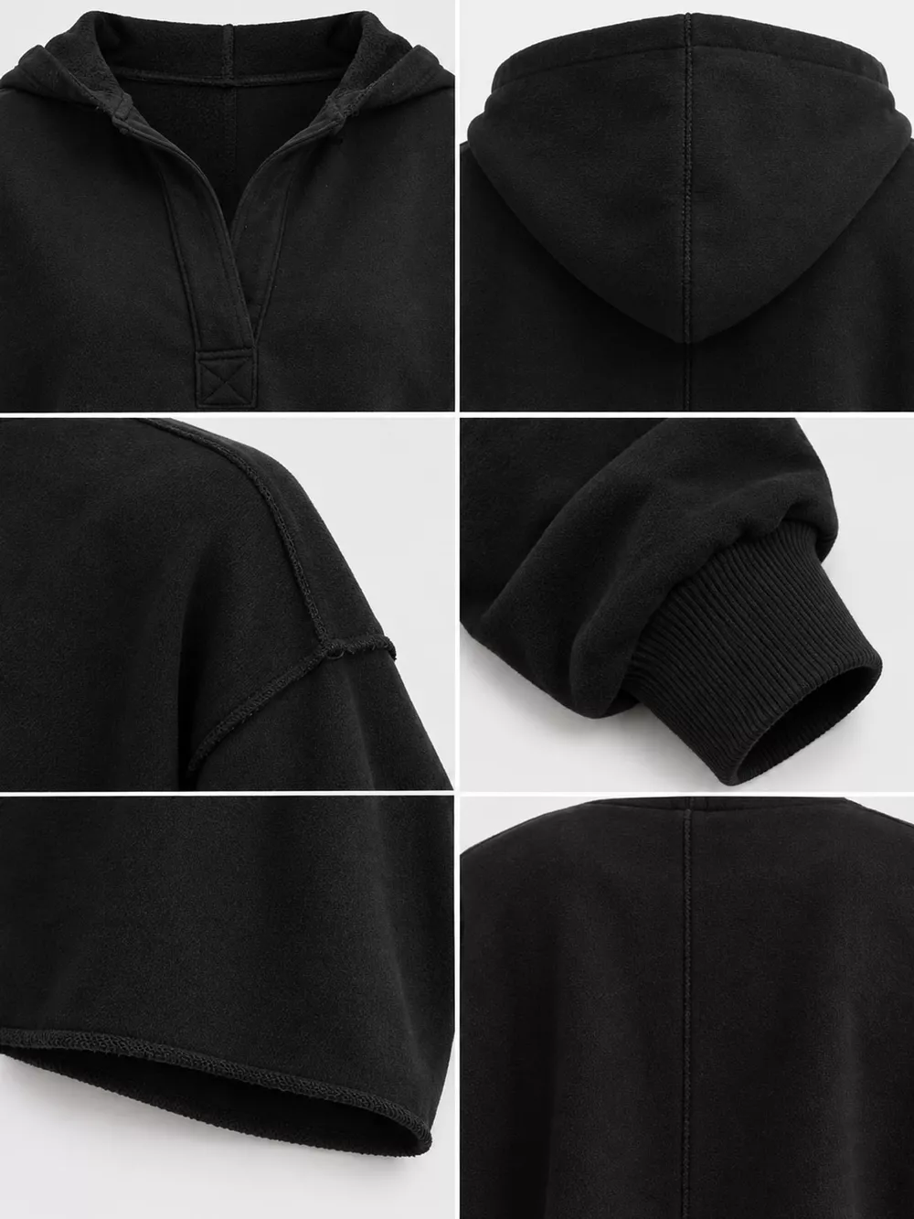 Dropped Shoulder Cropped Hoodie, image 44