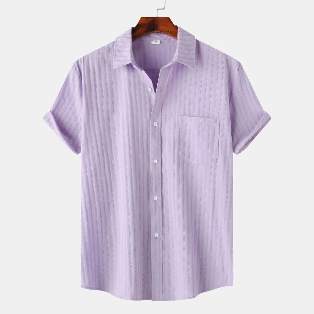 Men's Casual Short Sleeve Button Down Shirt, image 2