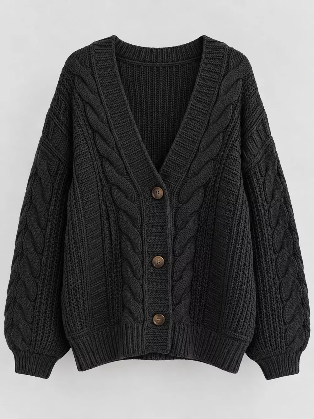 Cable Knit Button-Down Cardigan, image 20