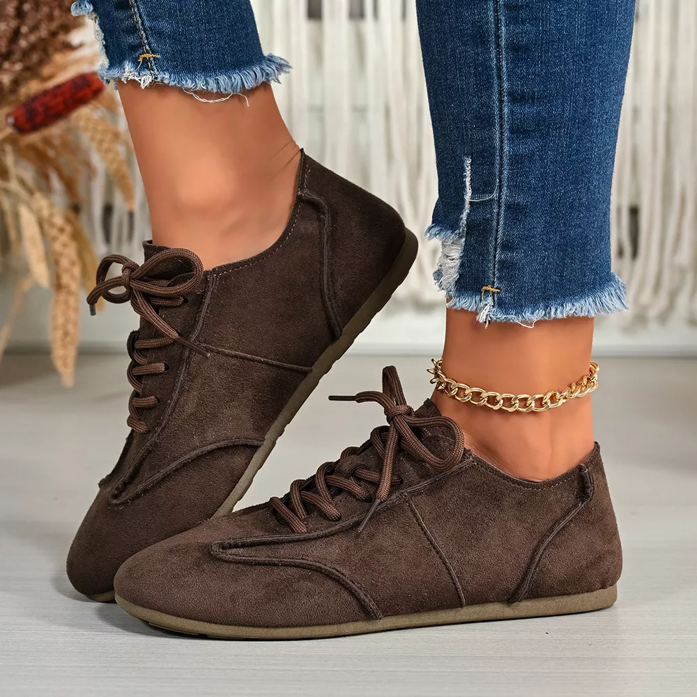 Lace Up Round Toe Sneakers, image 6
