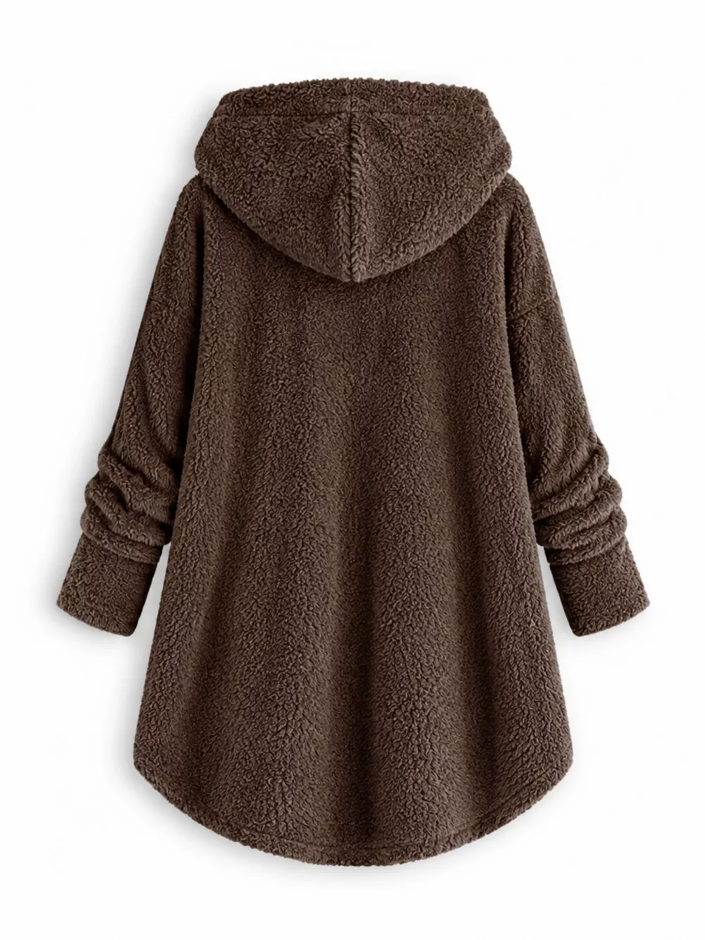 Full Size Fleece Button Up Hooded Outerwear Plus Size, image 33