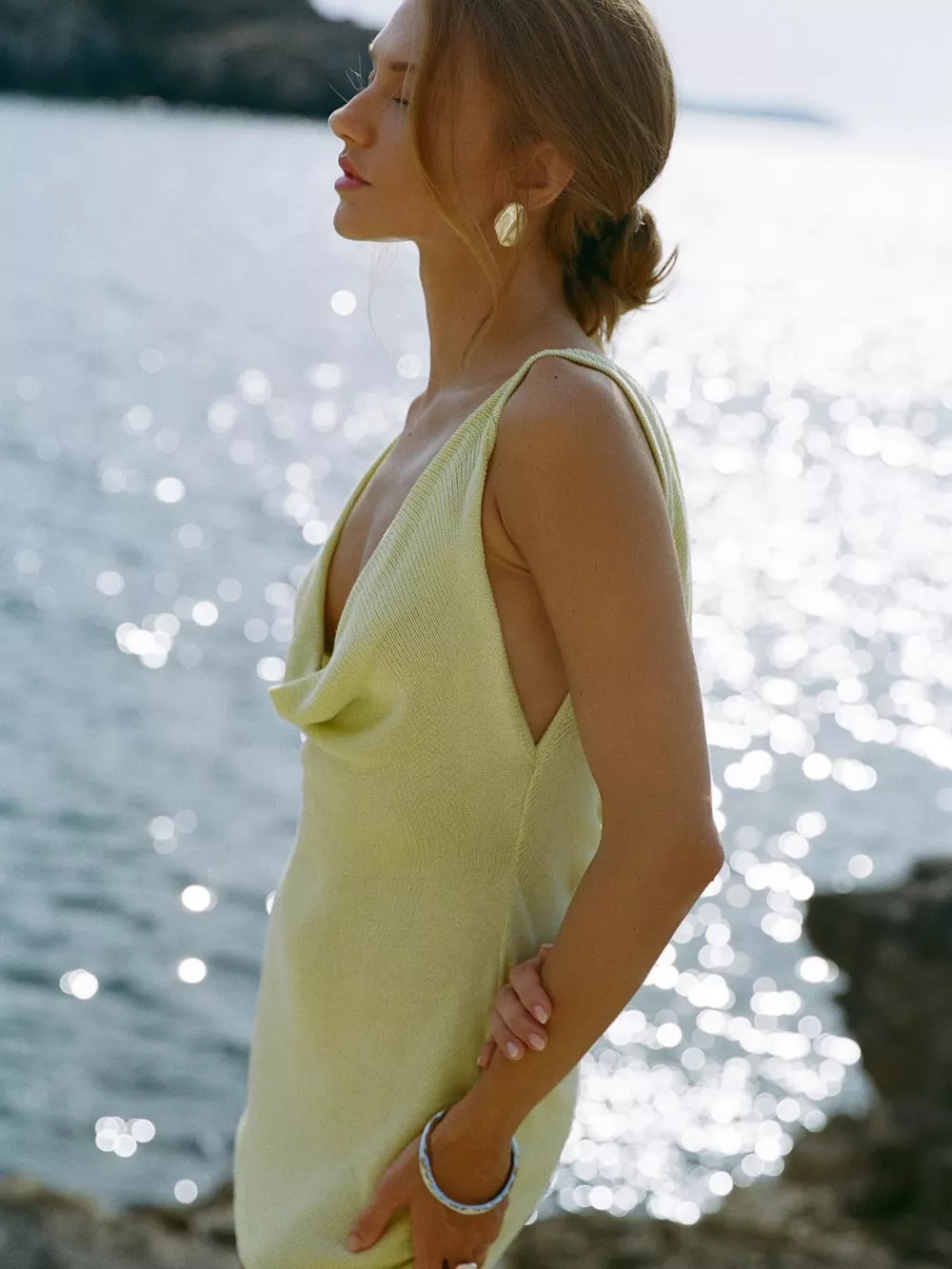 Cowl Neck Drawstring Mini Dress, image 4