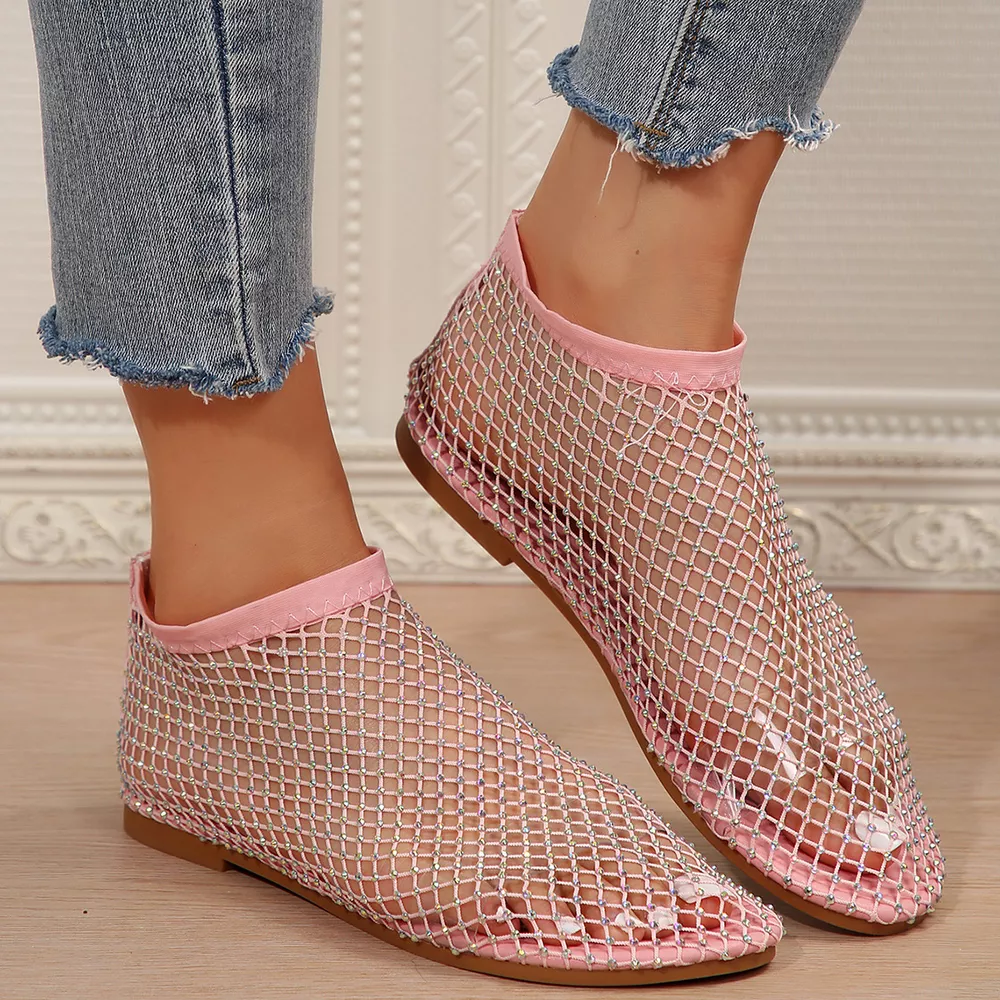 Rhinestone Round Toe Sandals, image 9