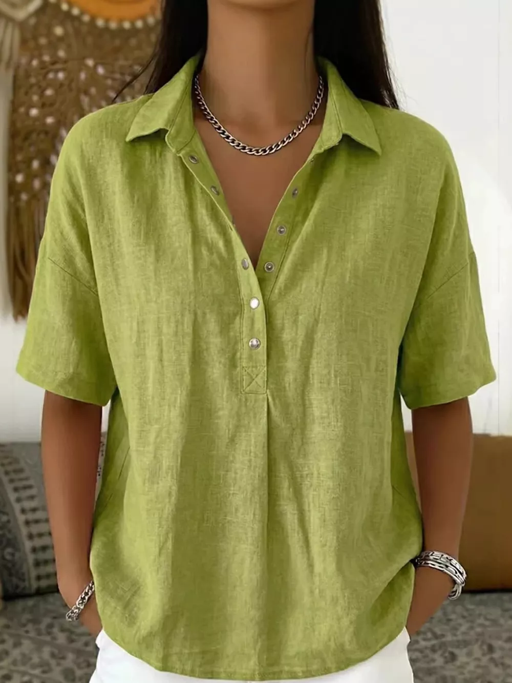 Snap Down Short Sleeve Shirt, image 5