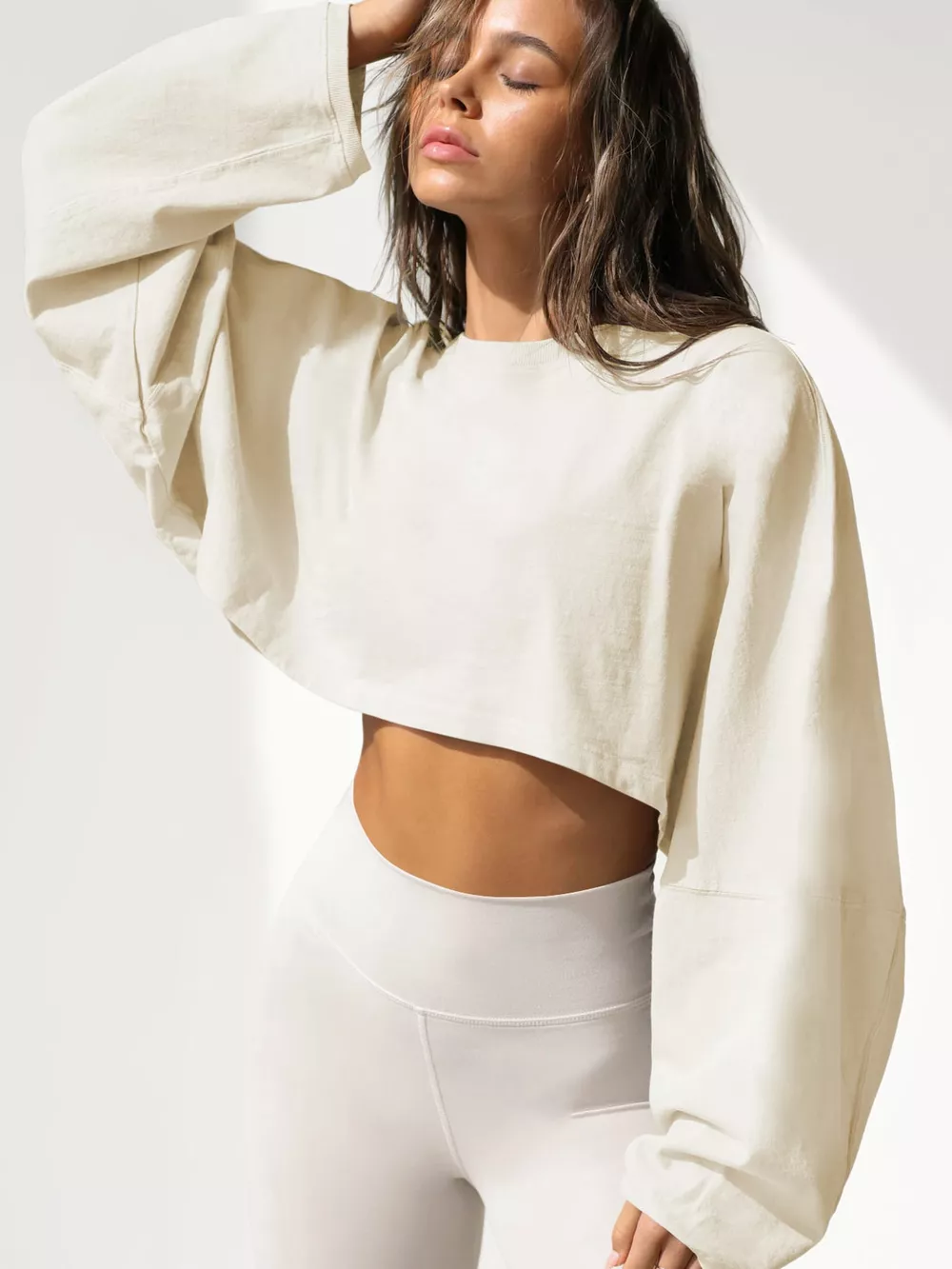 Long Sleeve Cropped Sweatshirt, image 19