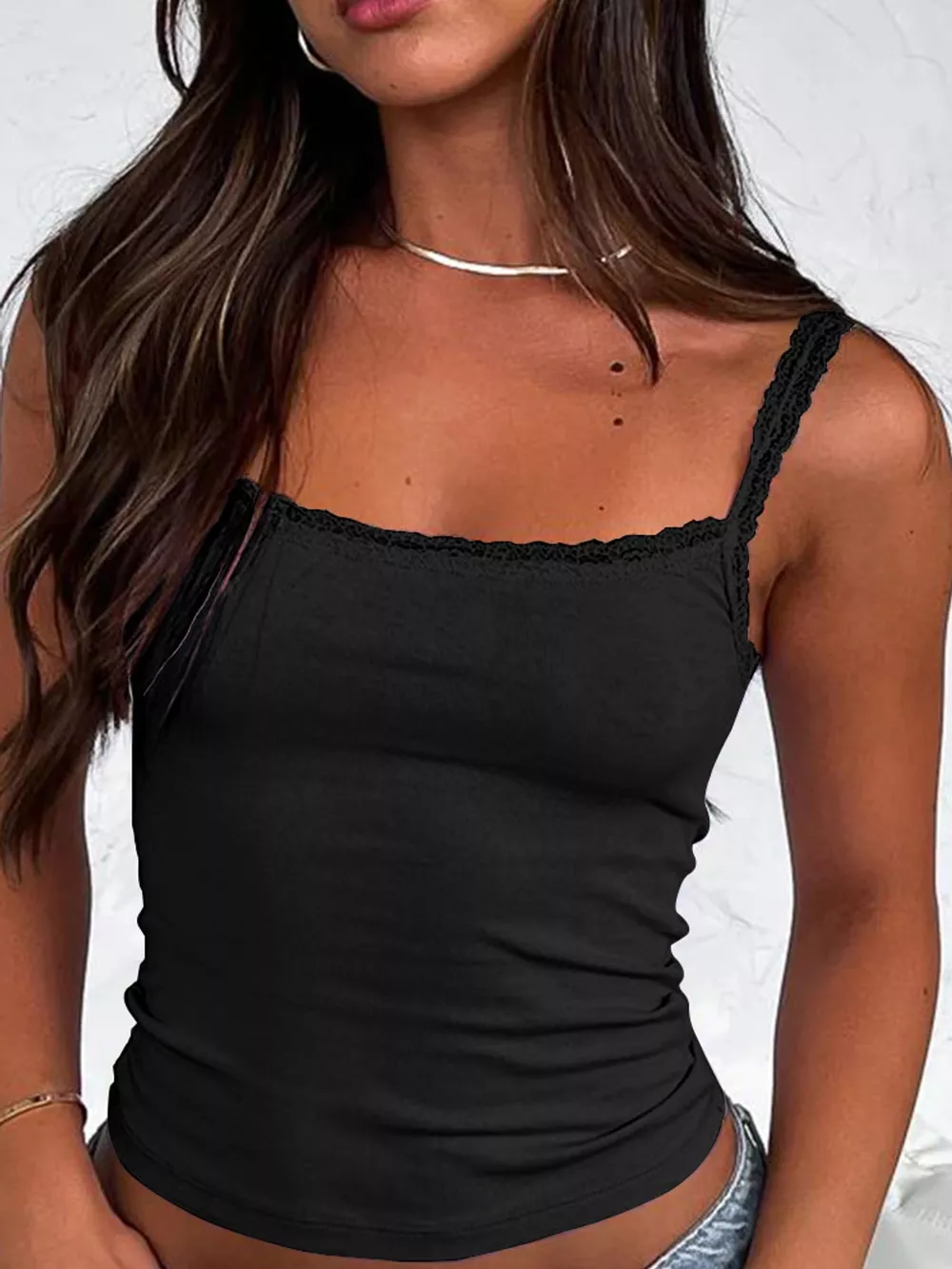Lace Detail Cami Top, image 8