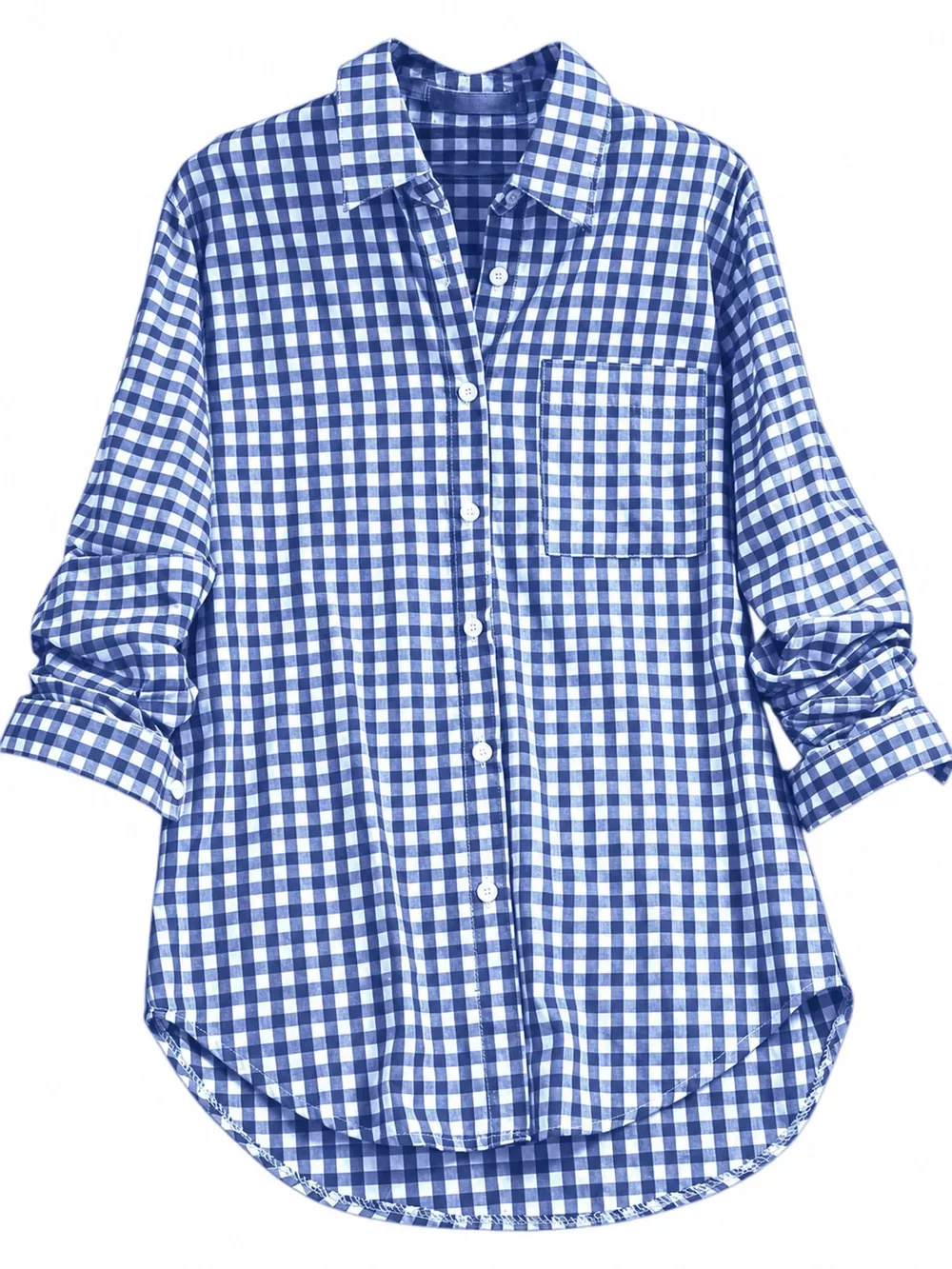 Plus Size Plaid Button-Down Long Sleeve Shirt, image 17