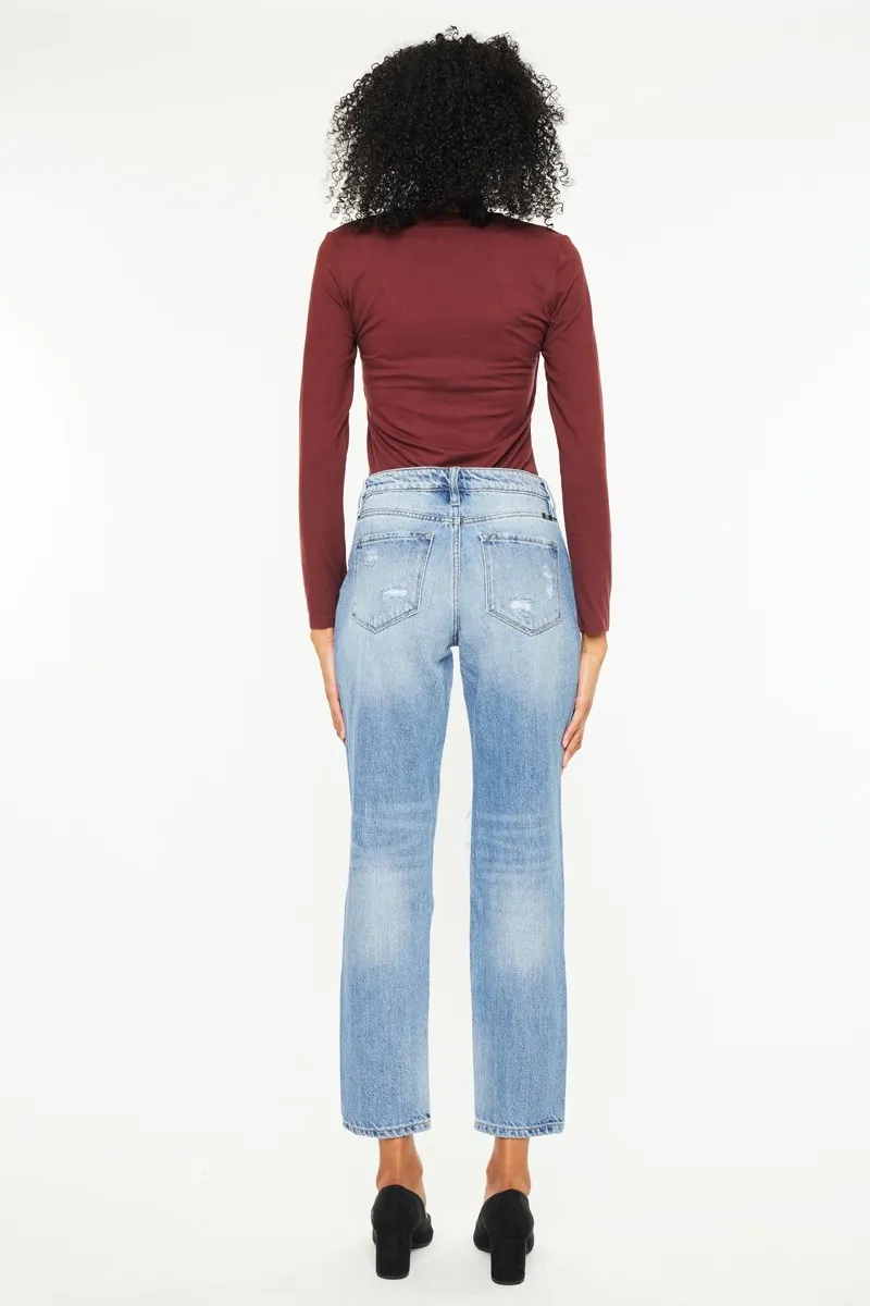 High Rise Distressed Boyfriend Jeans, image 4