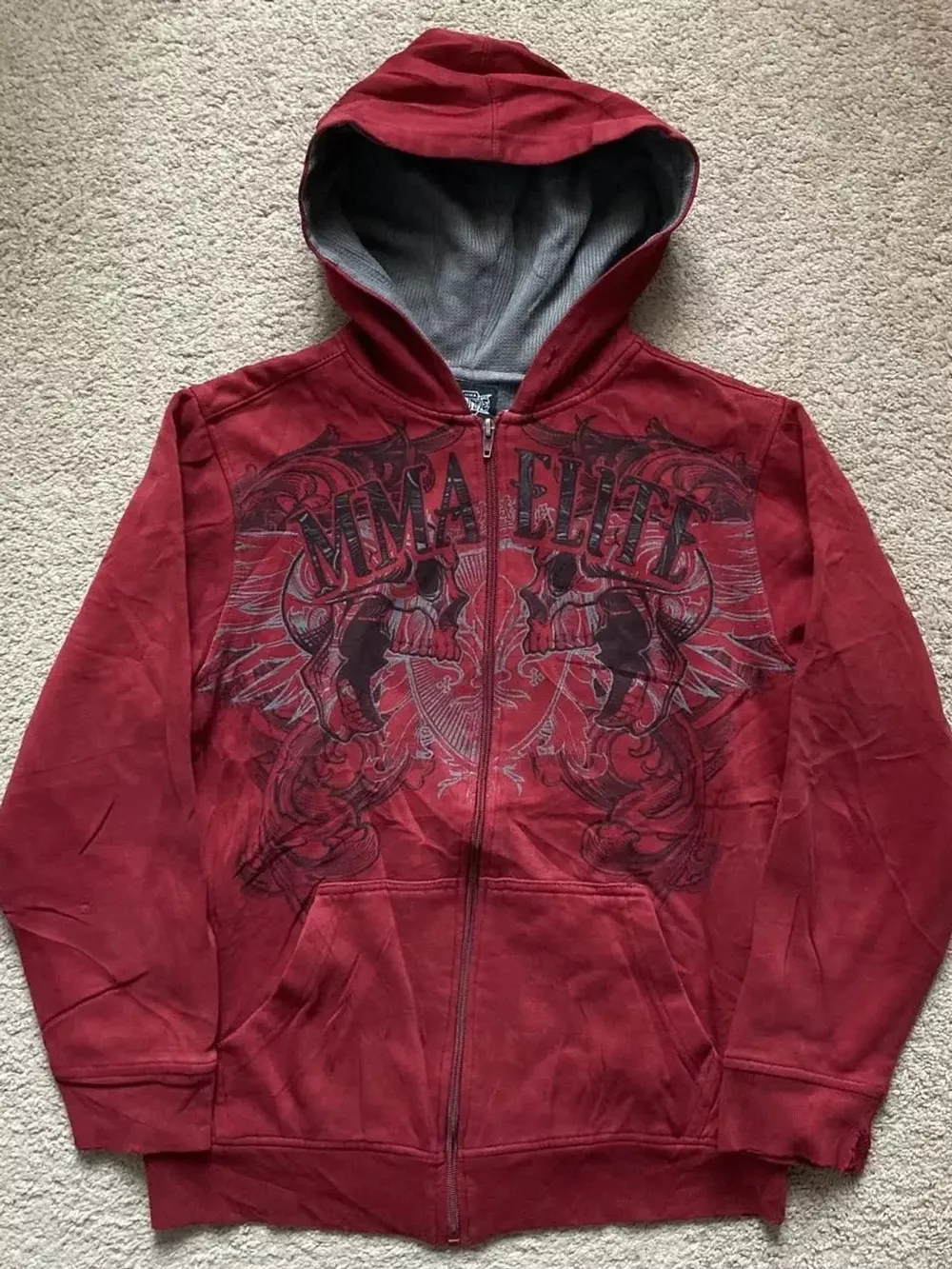 Halloween Gothic Graphic Zip-Up Hoodie, image 9