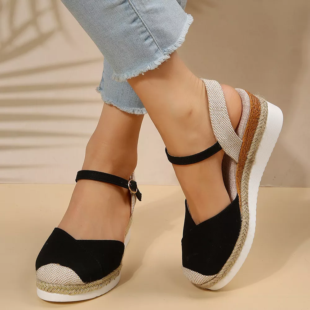 Color Block Wedge Sandals, image 6