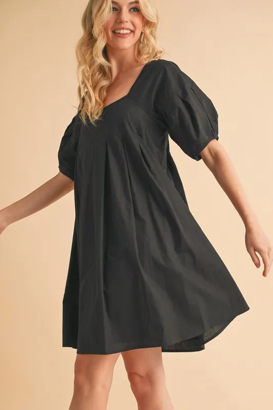 Square Neck Babydoll Dress with Pockets, image 8
