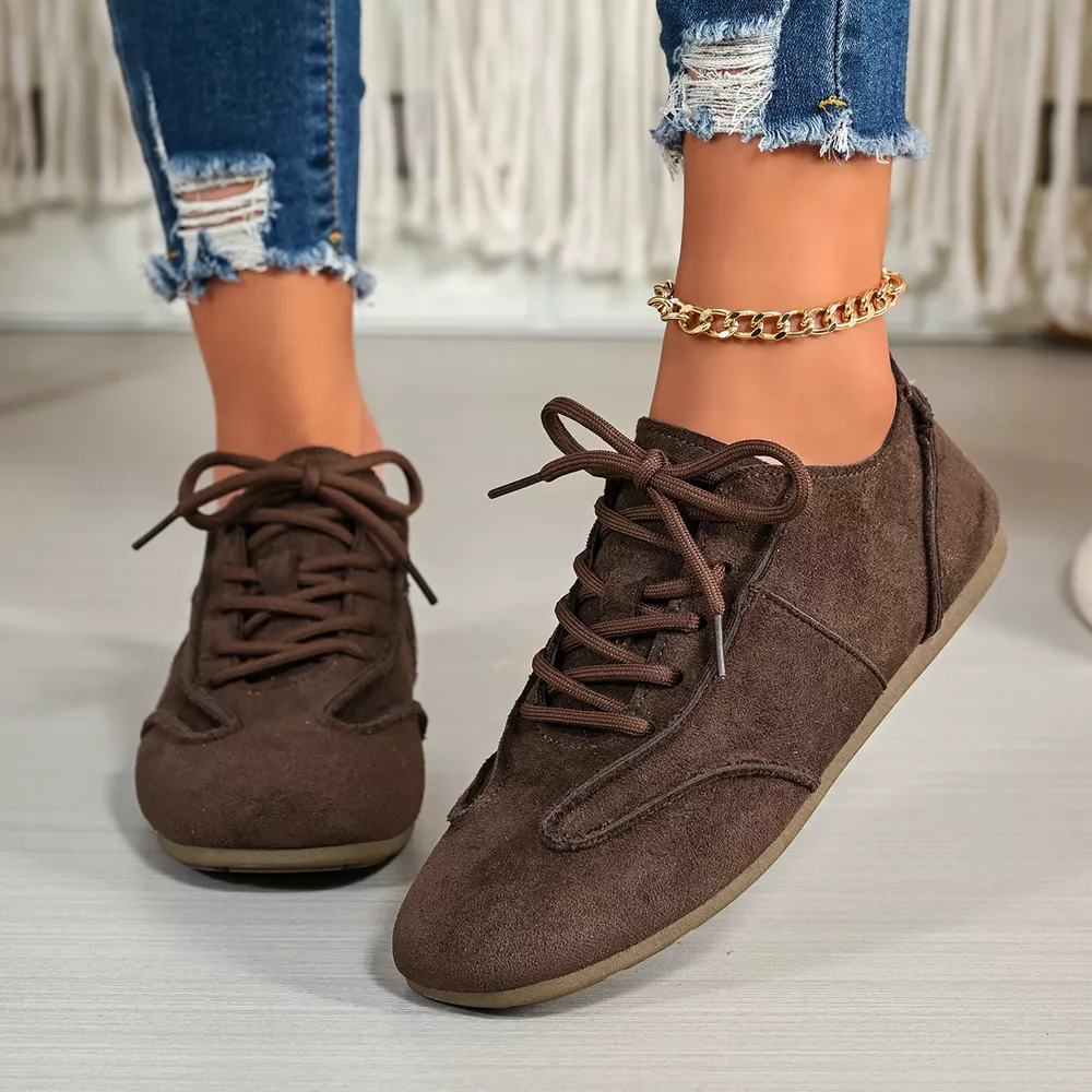 Lace Up Round Toe Sneakers, image 9
