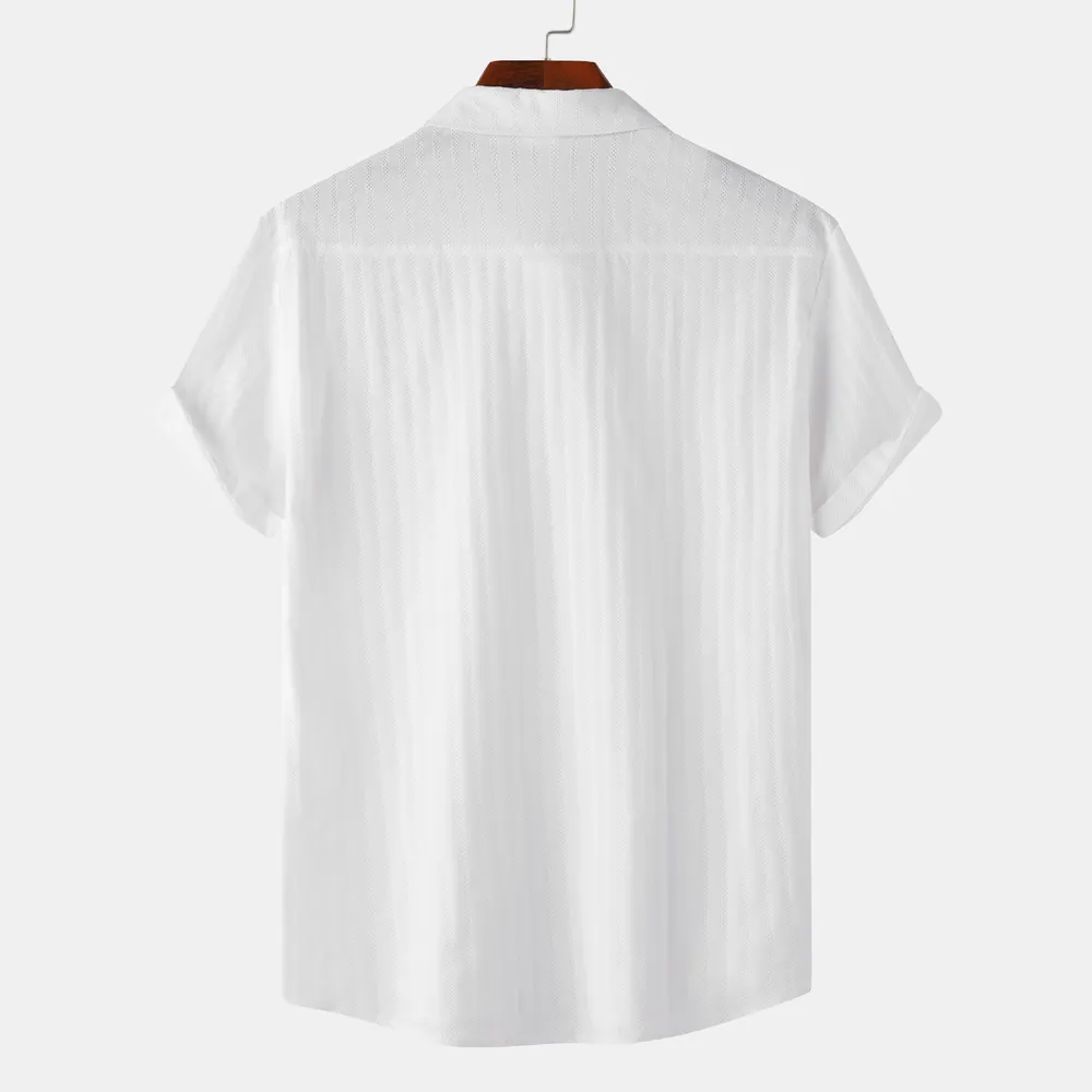Men's Casual Short Sleeve Button Down Shirt, image 5
