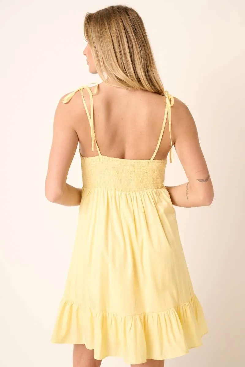 Ruched Detail Spaghetti Tie Mini Dress, image 2
