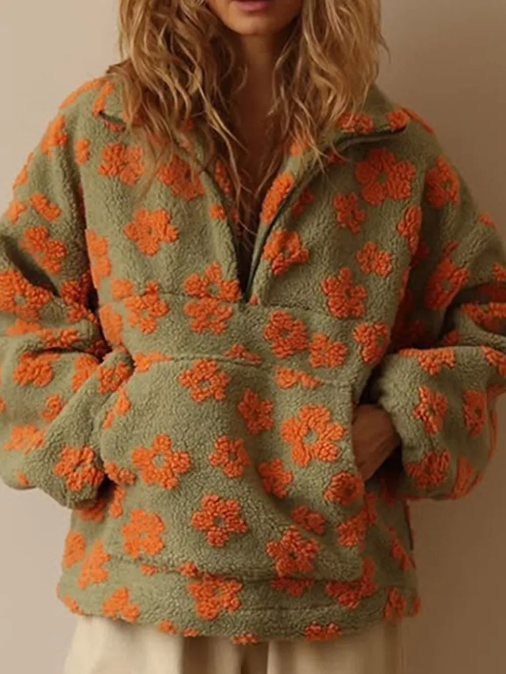 Quarter-Zip Sherpa Sweatshirt, image 15