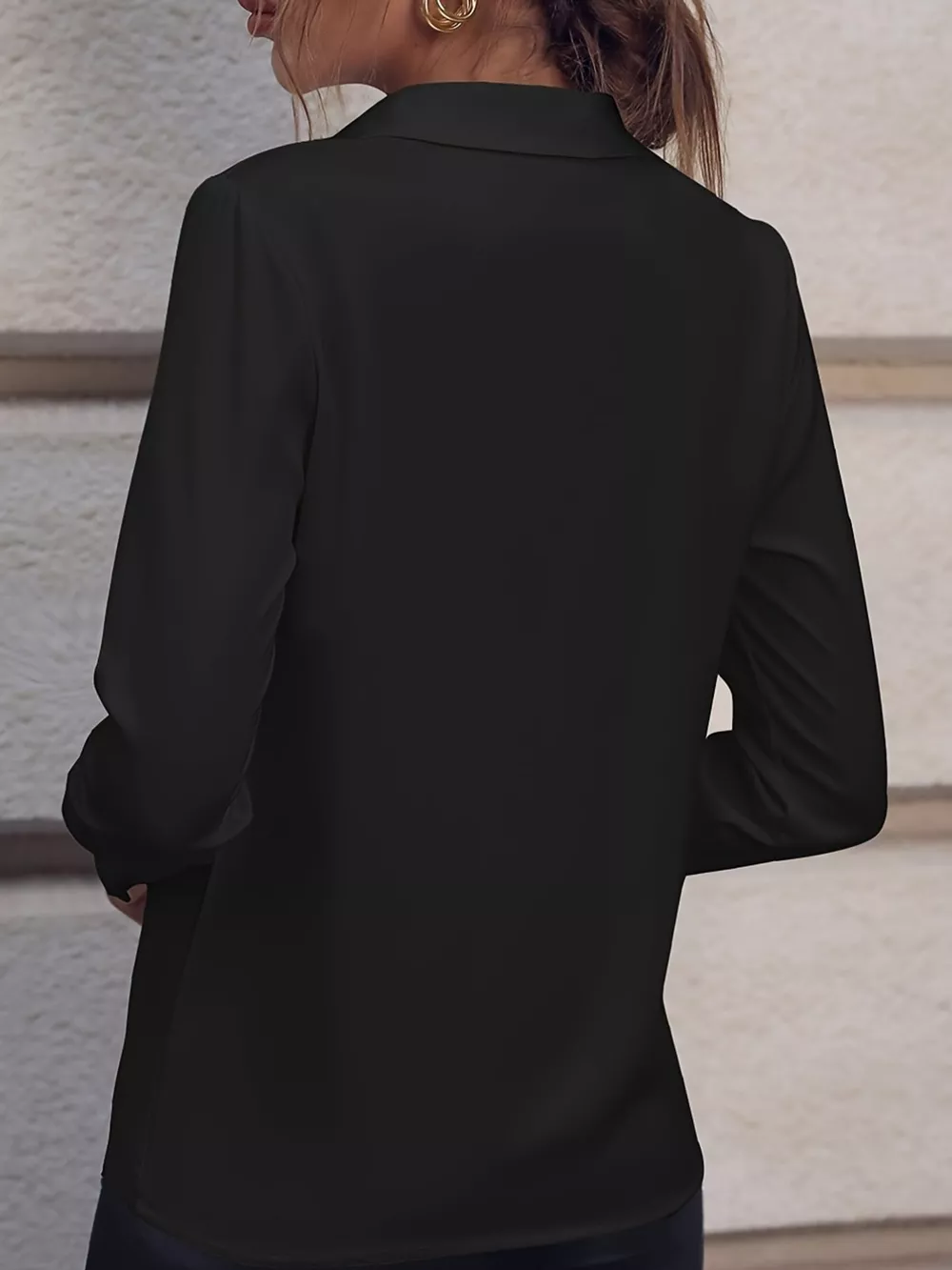 Long Sleeve Satin Blouse, image 9