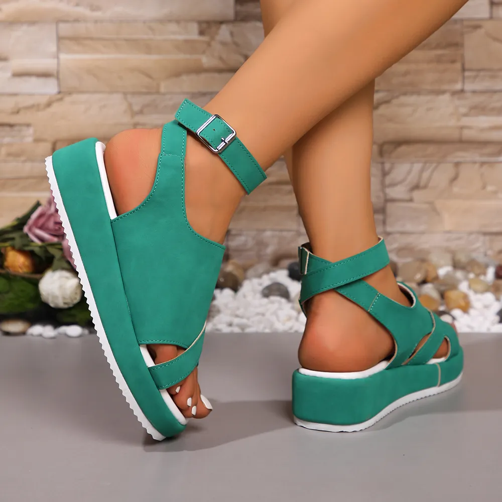 Platform Ankle Strap Comfort Sandals, image 5