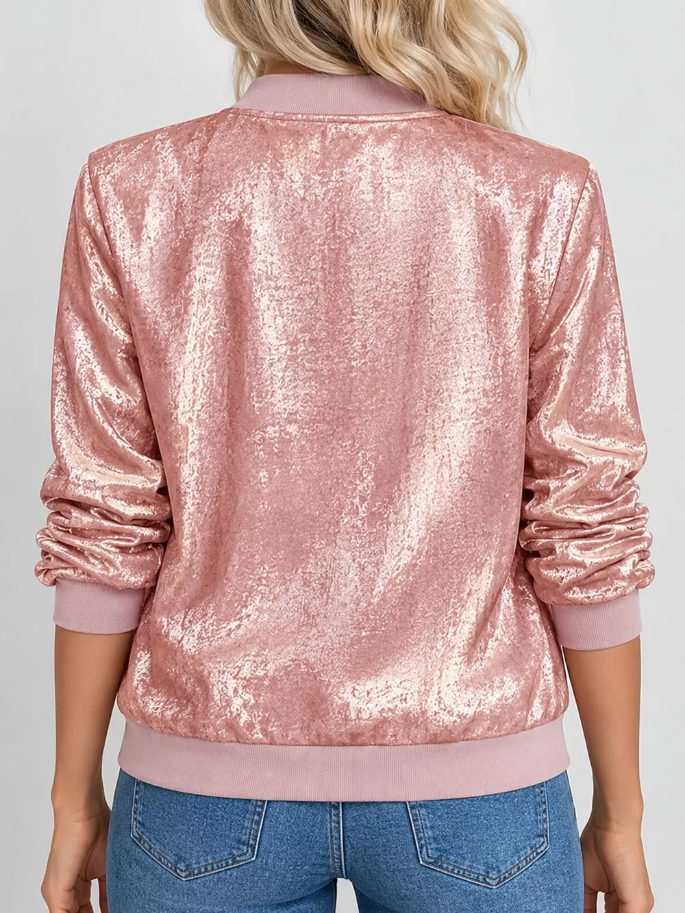Full Size Zip Up Long Sleeve Jacket Plus Size, image 23