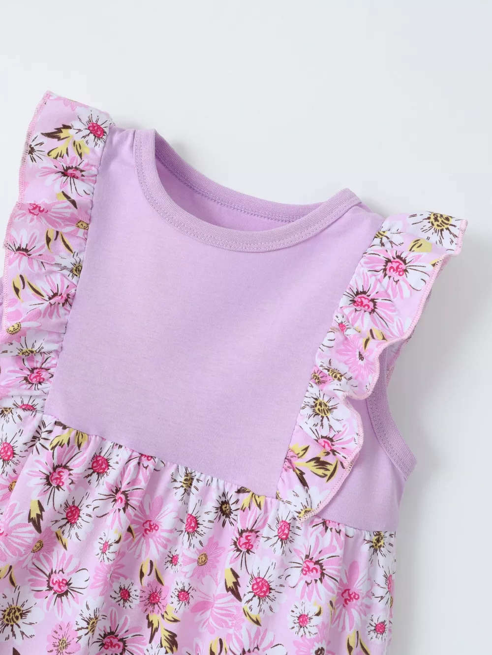 Children's Floral Ruffle Sleeve Dress, image 3