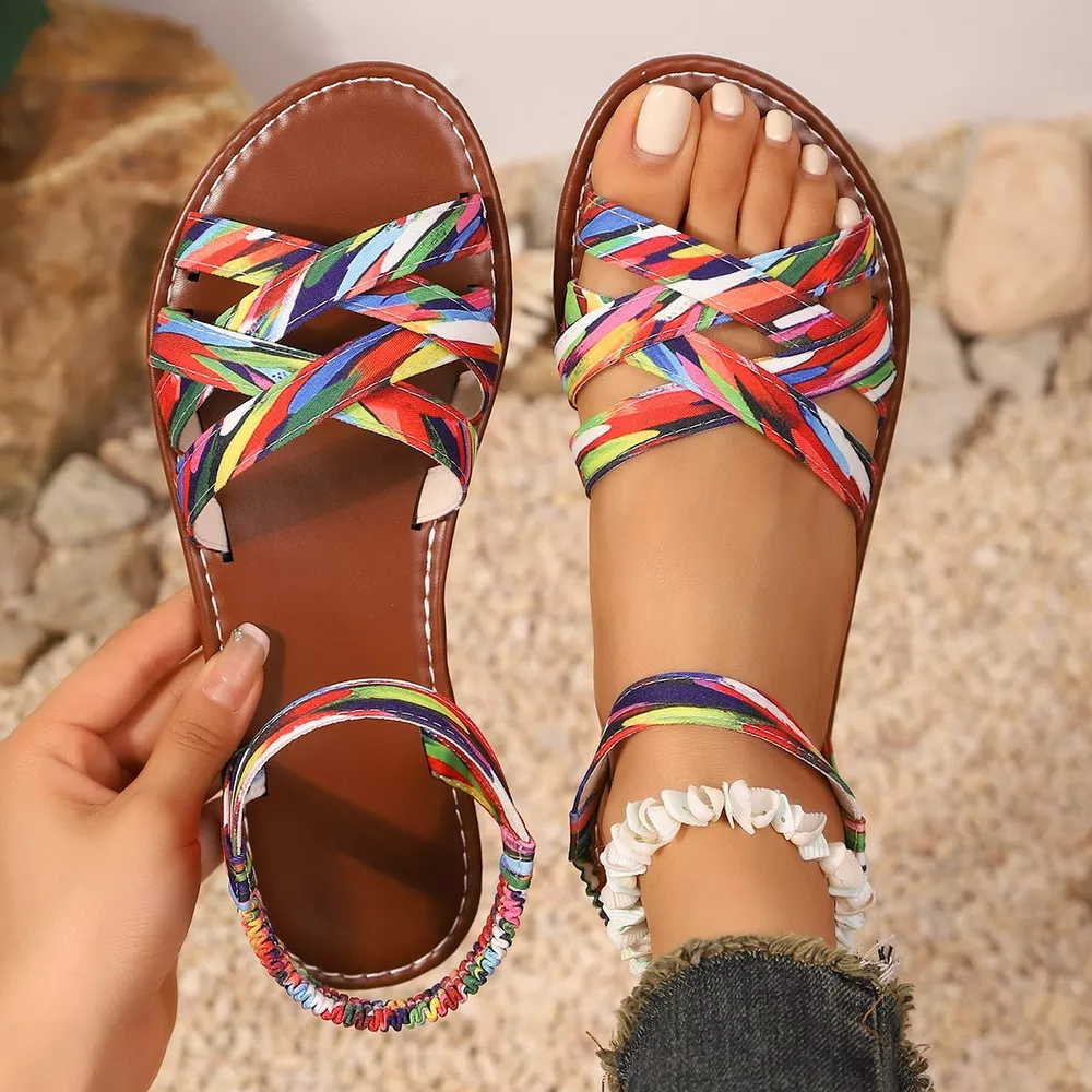 Open Toe Braided Strap Sandals, image 7