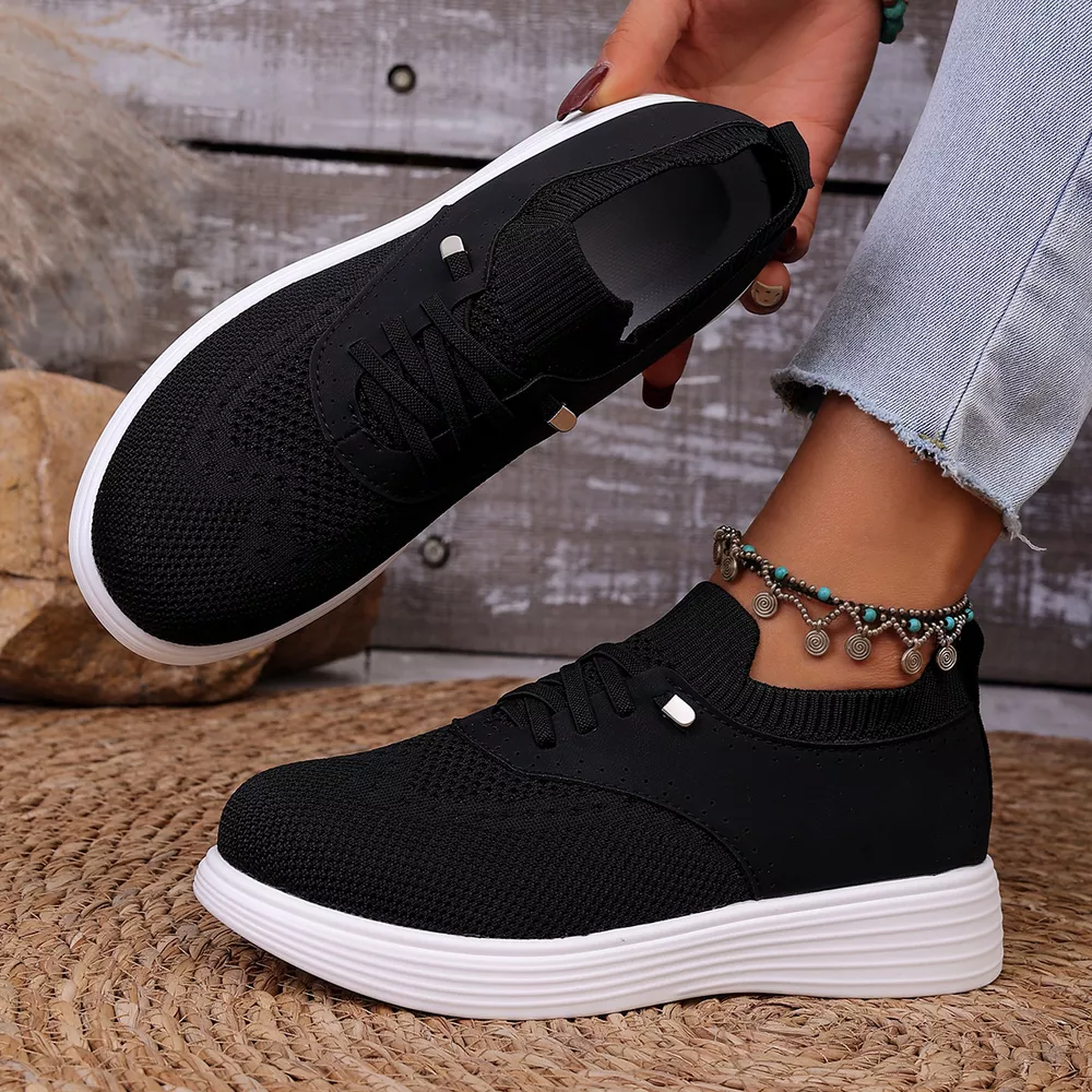 Round Toe Lace Up Sneakers, image 4