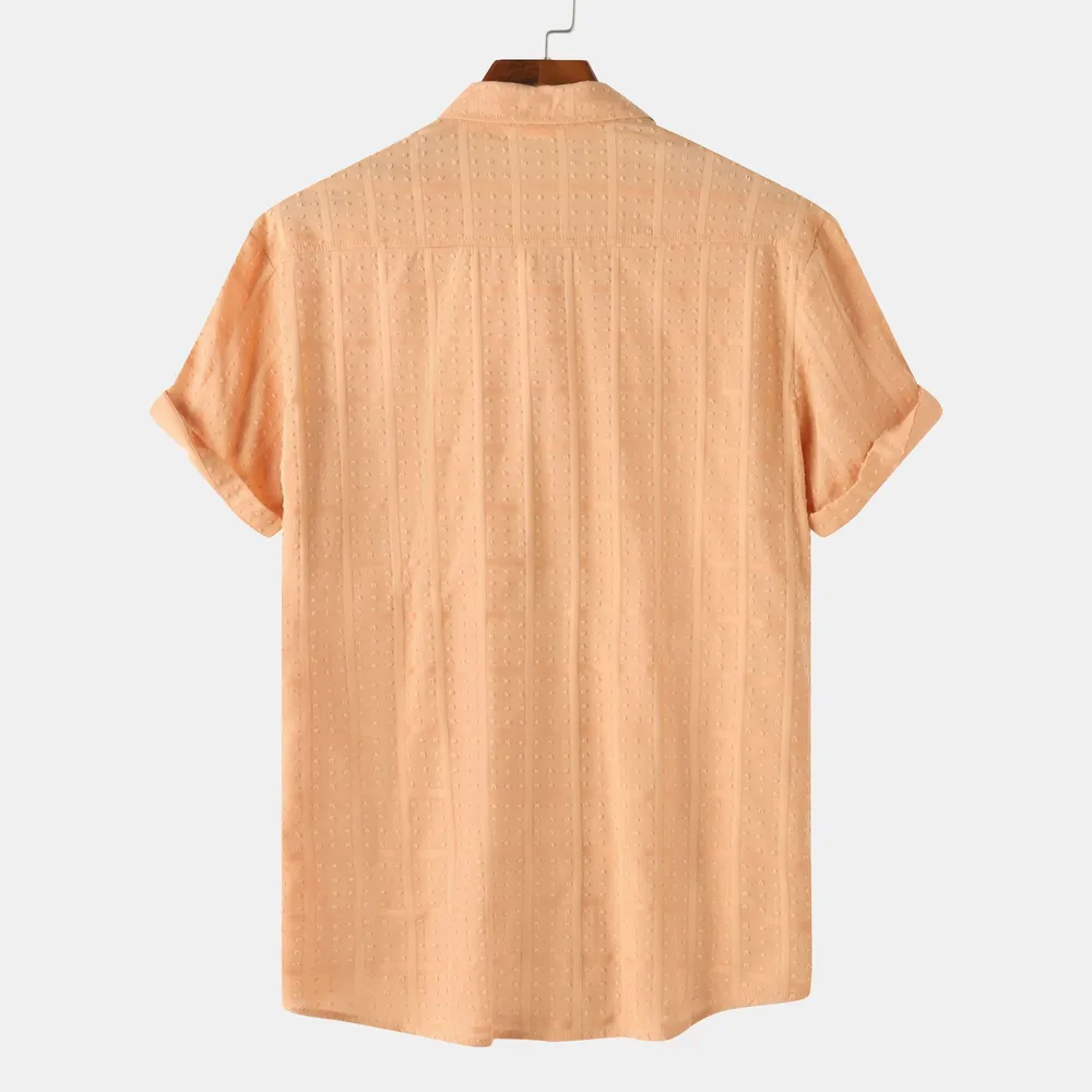 Men's Casual Short Sleeve Button Down Shirt, image 3