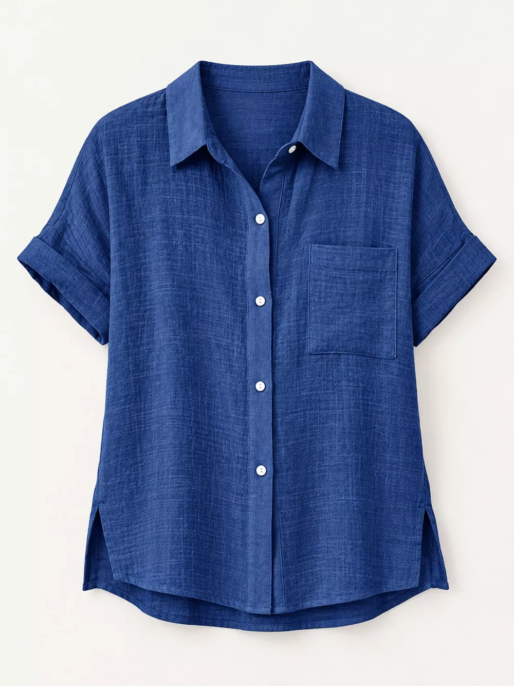 Full Size Button Up Short Sleeve Shirt Plus Size, image 24