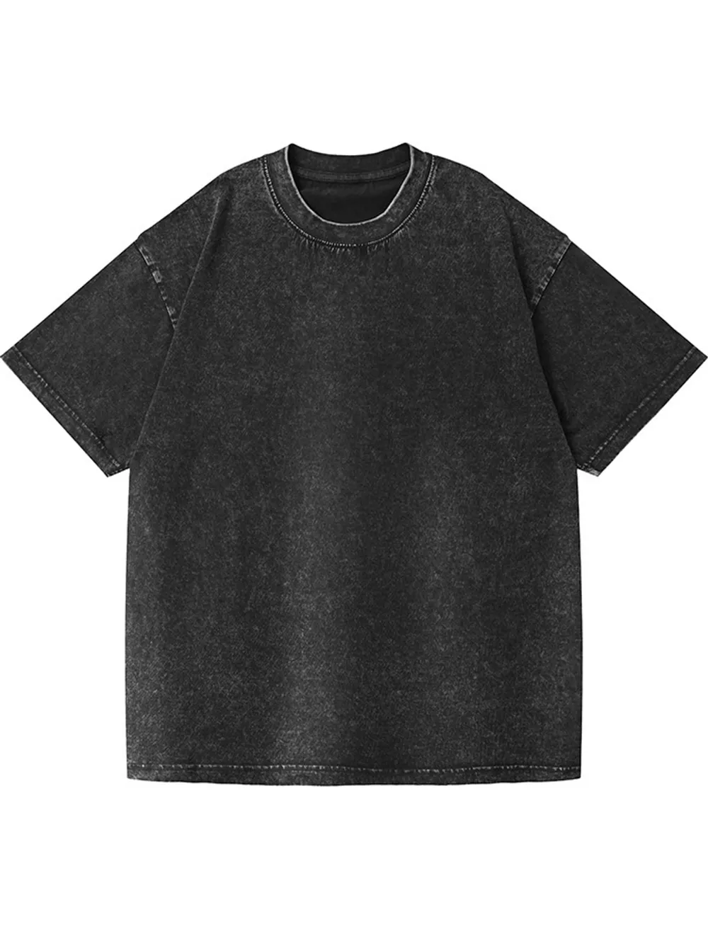Men's Full Size Vintage Acid Wash Oversized Crewneck T-Shirt Plus Size