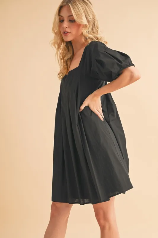 Square Neck Babydoll Dress with Pockets, image 5