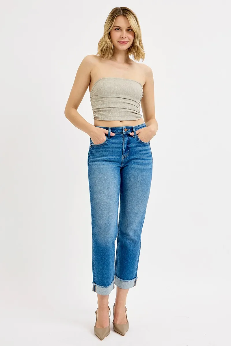 Full Size High Rise Boyfriend Fit Ankle Jeans Plus SIze, image 6