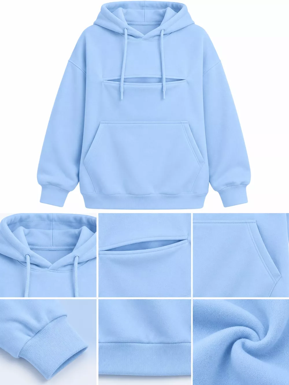 Full Size Cat Pouch Drawstring Hoodie Plus Size, image 24