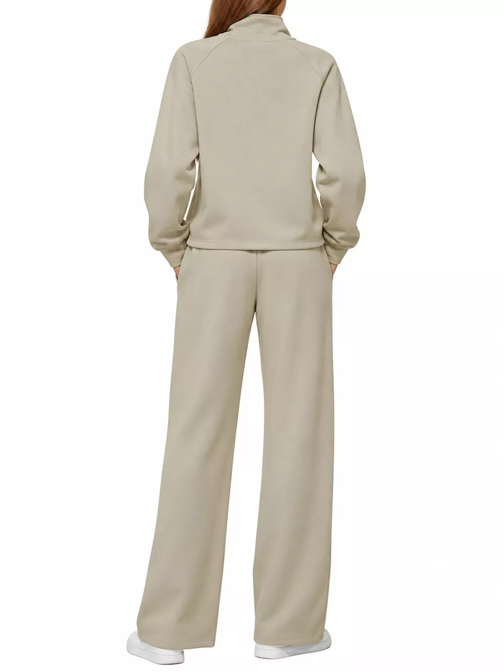Half-Zip Sweatshirt and Wide-Leg Pants Set, image 25