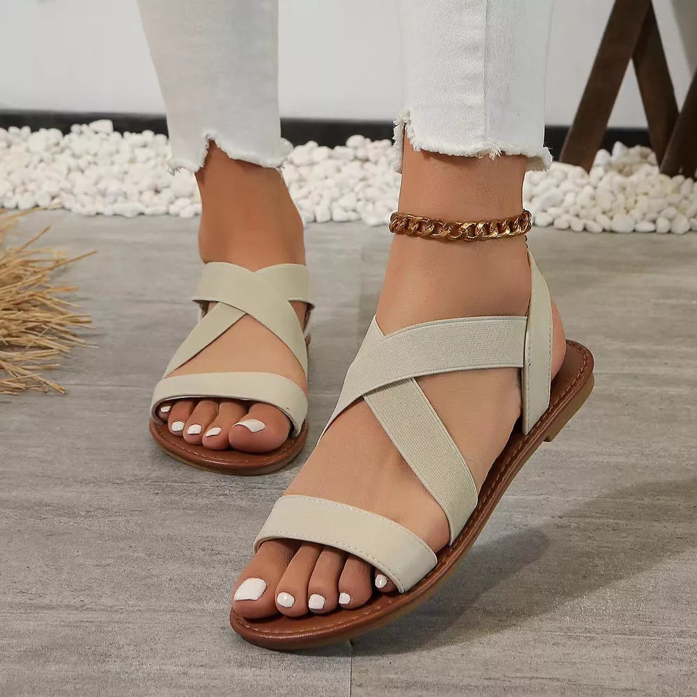 Open Toe Crisscross Sandals, image 3