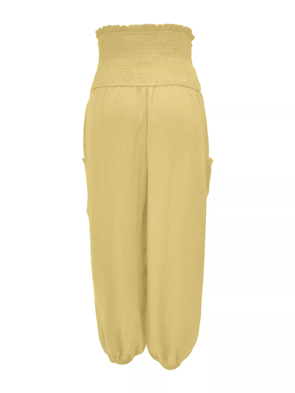 Full Size Smocked Waist Harem Pants with Pockets Plus Size, image 15