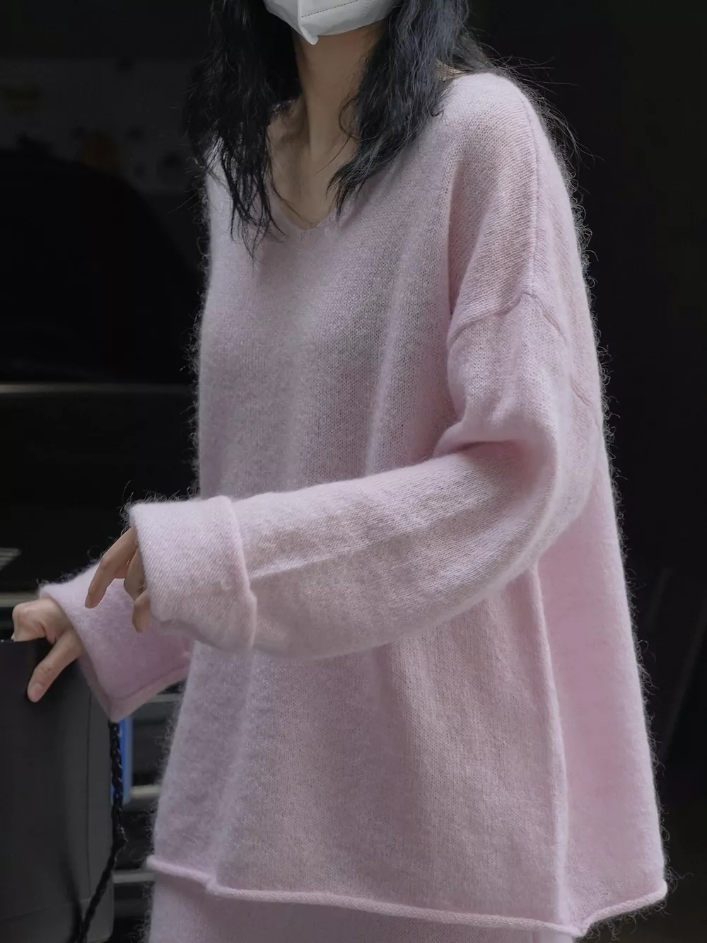 Round Neck Dropped Shoulder Sweater, image 5