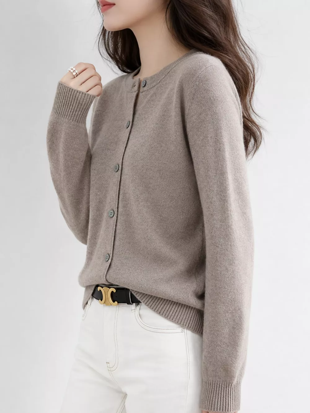 Crew Neck Button-Down Cardigan, image 39