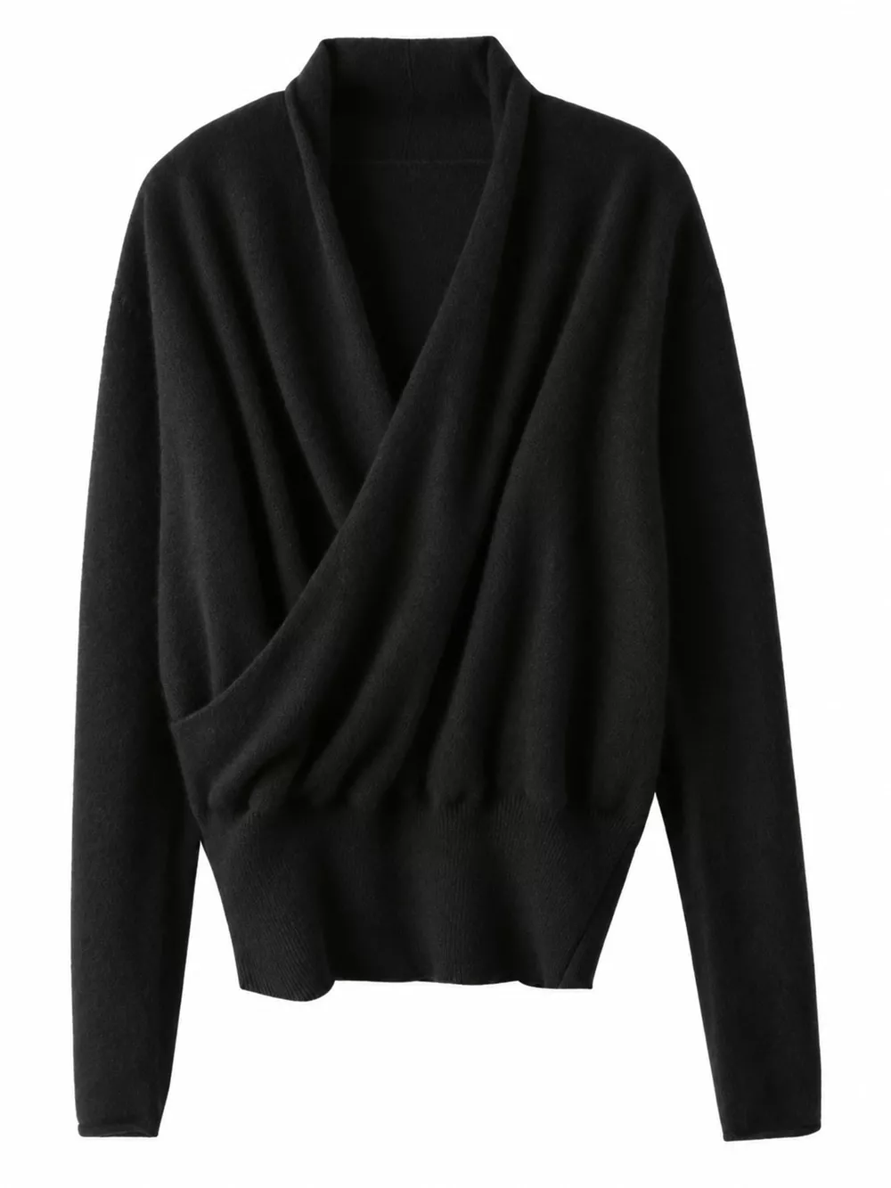 Wrap-Front Long Sleeve Sweater, image 17