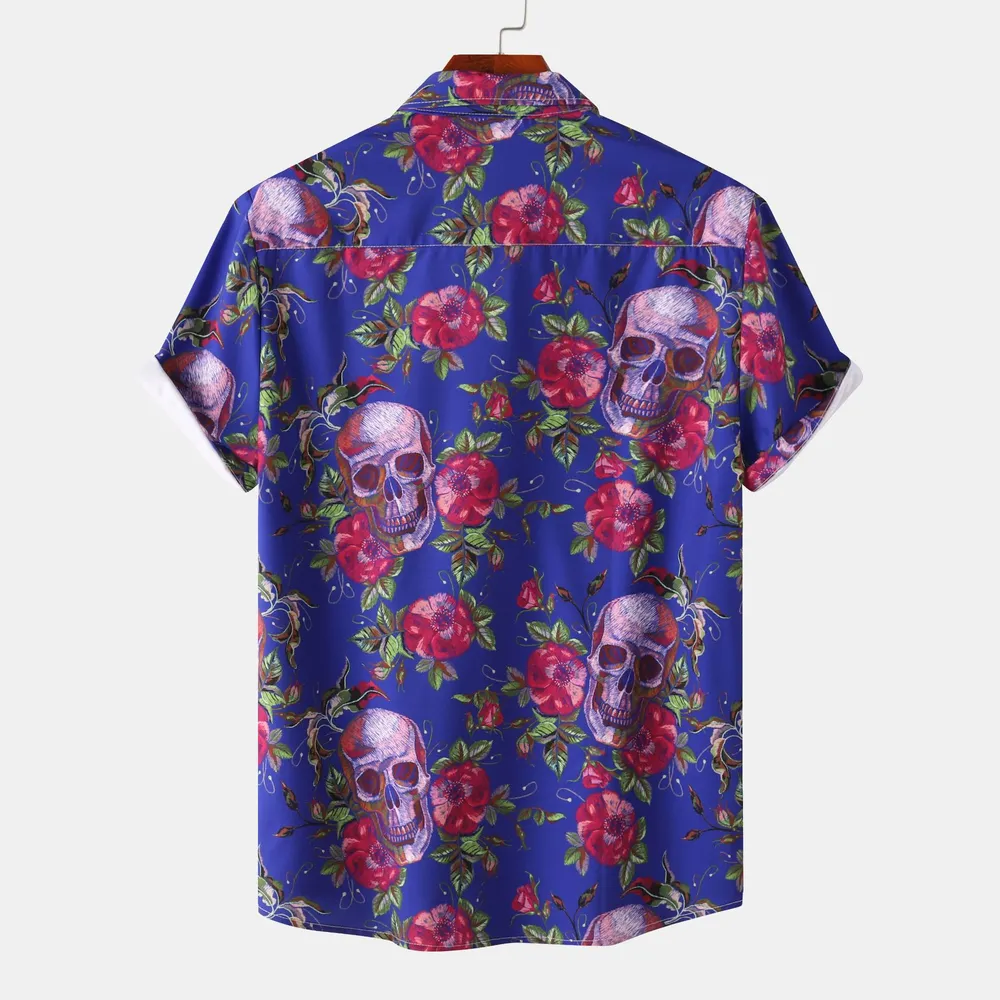 Men's Full Size Printed Short Sleeve Casual Shirt Plus Size, image 14