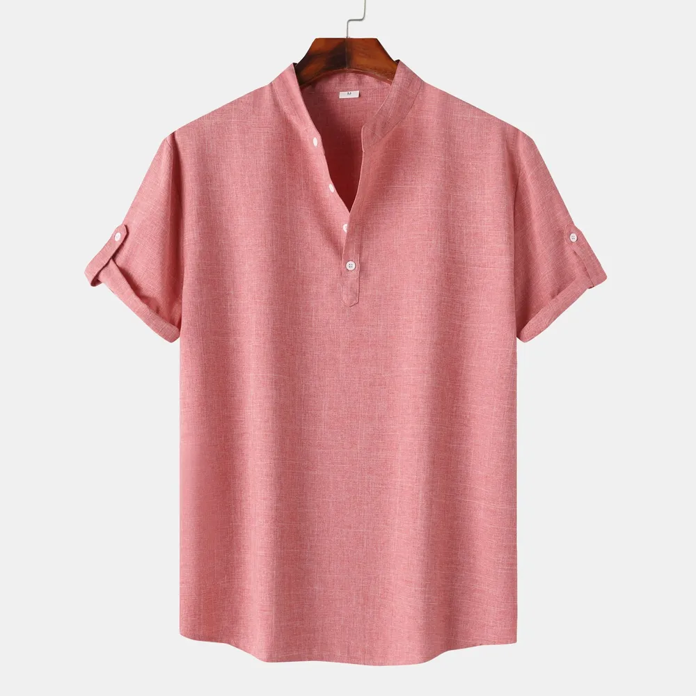 Men's Casual Roll-Up Sleeves Blouse